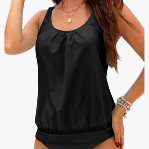 NWOT Black Tankini Swimsuit